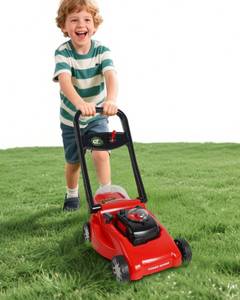 lot 15769 image: Kids Lawn Mower with Realistic Grass-Cutting Action and Sounds �� No Batteries Required  Fun Outdoor Push Toy, Birthday Gift & Holiday Present for 3, 4, 5, 6 Year Old Boys and Girls (Red)
