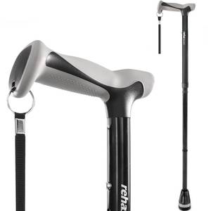 lot 15789 image: Rehaescort Walking Cane, Folding, Adjustable, Lightweight, Walking Canes for Men & Women, Soft Ergonomic Handle, Heavy Duty All Terrain Tip, Walking Sticks for Seniors & Adults with Travel Bag