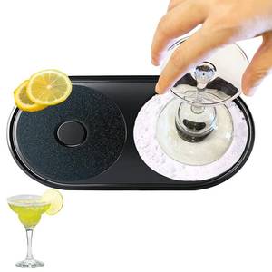 lot 16278 image: KKJCXY Bar Glass Rimmer All in-One Margarita Salt Rimmer Set for Cocktails, Salt and Sugar Rimmer Tray for Drinks - Drink Rimmer, Glass Rimmer for Margarita Rim, Cocktail Rimmer for Bar Tool