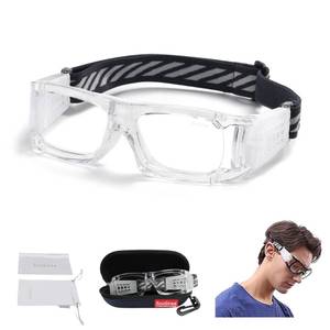 lot 16281 image: SooGree Sports Goggles - Racquetball Glasses Protective Eyewear Squash Goggles for Men and Womens Anti Slip with Adjustable Strap (G8012 White frame white pad)