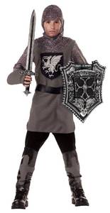 lot 16284 image: California Costumes Kids Valiant Knight Costume Medium (Sizes 8-10) Gray
