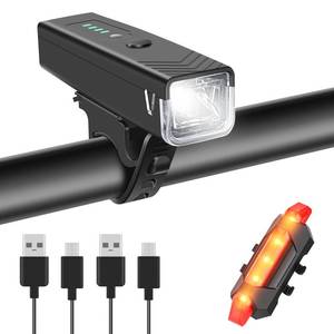 lot 16291 image: WGGE Ultra Bright USB Rechargeable Bike Light Set,Powerful Bicycle Front Headlight and Back Taillight,Easy to Install for Night Riding Fits All Bicycles,Mountain,Road or Camping