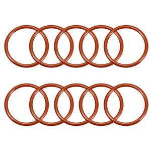 lot 16302 image: uxcell Silicone O-Ring, 38mm Outside Diameter, 31mm Inner Diameter, 3.5mm Width, VMQ Seal Rings Sealing Gasket Red, 10PCS