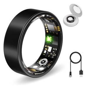 lot 16304 image: Smart Health Rings for Women Men, Fitness Tracker with Heart Rate, Blood Oxygen, HRV, Sleep Tracker, Step Tracker, No Subscription Fee, IP68 Waterproof Smart Ring for iphone & Android(Black7)