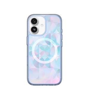 lot 16305 image: OtterBox iPhone 17 Symmetry Series Clear Case - Opal Prism - Blue - Ultra-Thin, Sleek iPhone Case, MagSafe with Camera Control