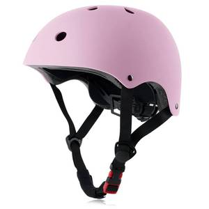 lot 16318 image: OUWOR Adult Skateboard Bike Helmet for Men and Women, Lightweight Adjustable, Multi-Sport for Bicycle Skate (Pink, Large)