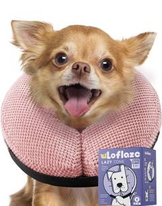 lot 16345 image: Loflaze Soft Inflatable Dog Cone for Large Medium Small Dogs Cats - Neck Donut, E Collar Alternatives for Recovery