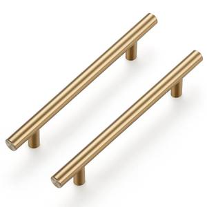 lot 16353 image: Ravinte 1 Pack 7.38 Cabinet Pulls Champagne Bronze Stainless Steel Kitchen Cupboard Handles Cabinet Handles 7.38 Length, 5 Hole Center