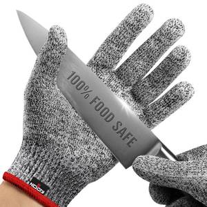 lot 16363 image: NoCry Cut Resistant Work Gloves for Women and Men, with Reinforced Fingers Comfortable, 100% Food Grade Kitchen Cooking Hand Protection Ambidextrous Safety Gear for Cutting Level 5 Protection