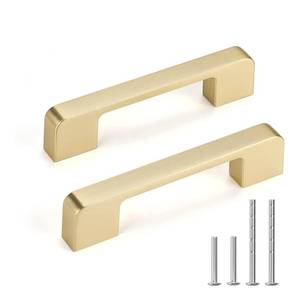 lot 16367 image: Lepatape 10 Pack 3-34 Inch Brushed Gold Cabinet Pulls Solid Zinc Alloy Gold Cabinet Handles - Brushed Brass Dresser Drawer Pulls for Kitchen Cabinet Hardware Zinc Alloy Handles