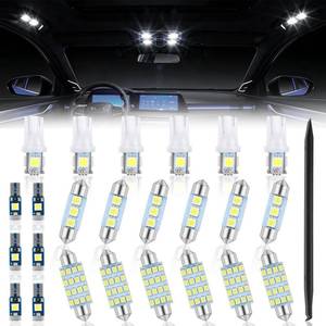lot 16394 image: Wrexon 24PCS LED Interior Car Lights Kit - 42mm 36mm Festoon & T10 194 168 W5W T5 74 Canbus Error Free Super Bright 6000K White Dome Map Trunk License Plate Gauge Cluster Bulbs with Pry Tool