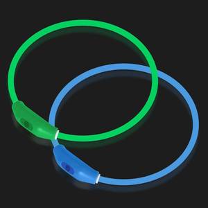 lot 16395 image: Novkin 2-Pack LED Dog Collar, Light Up Dog Collars,Rechargeable Dog Lights for Night Walking��Universal, Reusable Safety Necklace for Small Medium Large Dogs Green&Blue