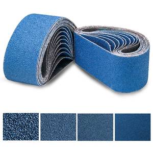 lot 18009 image: 3x18 Inch Sanding Belts Kit 12 Pcs (3 Each of 406080120 Grits) Zirconia Belt Sander Paper for Woodworking Metal Paint Polishing, Stainless Steel, Cars, and Furniture