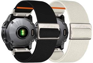 lot 18023 image: Chinber 22mm Nylon Stretchy Band for Garmin Fenix 6 Pro677 Pro55 Plus Band, Soft Smartwatch Band for Forerunner 935945955,for Instinct2Approach S60S70-47mm, Descent G1Epix 2Epix Pro 47mm