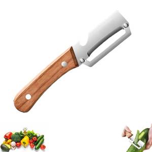 lot 18042 image: Vegetable Wooden Peeler for Kitchen Tool,Premium 2-in-1 Multifunctional Fruit & Vegetable Peeler with Built-in Bottle Opener, Ideal for All Fruits and Vegetables Needing Peeling