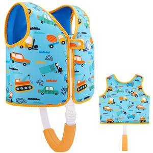 lot 18063 image: OSHYLE Kids Swim Vest with Crotch Strap - Neoprene Swim Trainer Vest for Toddlers 1-9 Years, Boys & Girls Swim Trainer with Adjustable Straps (Baby Blue, S(1-3))