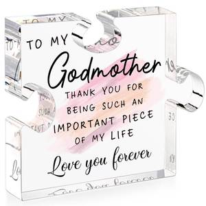 lot 18077 image: Godmother Gift from Godchild - Mothers Day Gifts for Godmother Proposal Gift Puzzle Piece God Mother Birthday Christmas Promoted to Godmother Gifts