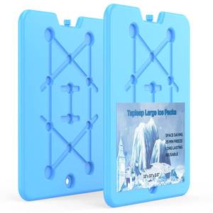 lot 18080 image: Tapleap Large Ice Packs for Coolers - Freezer Packs for Camping- Long Lasting Reusable Dry Ice Blocks, 13 x 10 x 0.5 inch, Quick Freeze - Set of 2