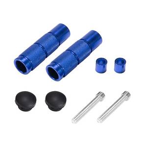 lot 18089 image: Zpana 2PCS Motorcycle Foot Pegs, Aluminium Alloy Anti-Slip Motorbike Passenger Foot Pegs, Electric Bikes Rearsets Pedals Footrests Accessories, Universal for Motocross Dirt Bike Scooters (Blue)