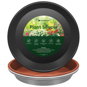 lot 18110 image: Maygrove 4 Pack Plant Saucer, 8 10 12 inch Plant Saucers for Indoor, Heavy Duty Plastic Plant Trays for pots, Grow Bags, Bird Baths, Flower Drip Trays for Indoor and Outdoor Uses (10, 4 Colors)