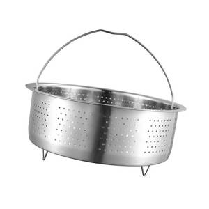 lot 18122 image: Vegetable Steamer Basket, Veggie Steaming Basket for Cooking, Stainless Steel Steamer Insert for Pot, 7.9 inch