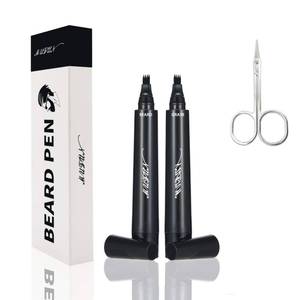 lot 18126 image: 2PCS Beard Pencil Filler for Men - Sweat Proof, Water Resistance, Long Lasting & Natural Finish barber Pencil, Mustache Repair Shape(BLACK)