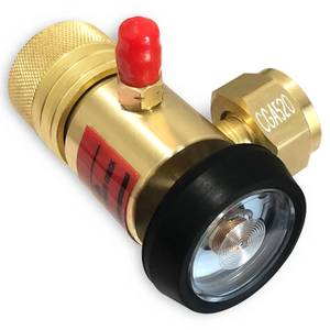 lot 18139 image: 0386-0725 AR-B CGA520 Acetylene Regulator for B Tanks, for Torch regulator with Gauge, Use with Torch Acetylene Kit, B Tank Torch Kit