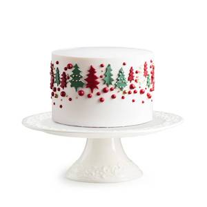 lot 19317 image: Gomakren 8.15 inch White Cake Stand, Fits Cakes Under 8 Inches, Small Porcelain Cake Plate for Desserts, Parties, Baby Shower, Birthday, Christmas, Home Decorating Stand