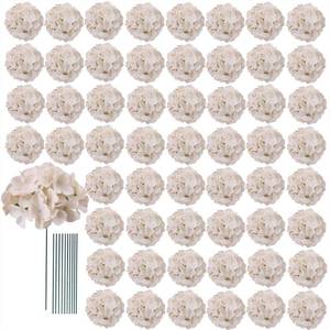 lot 19324 image: AVIVIHO 65pcs Fake Flowers Beige Hydrangea Artificial Flowers Bulk (Not Squished, No Steaming Need) Silk Flowers with Stems for Wedding Decor,Home,Baby Shower,Table Centerpieces Decoration