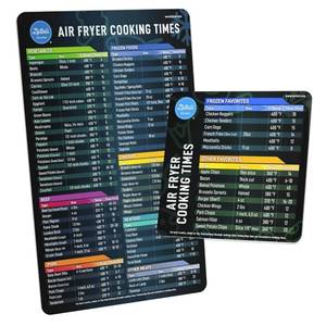 lot 20380 image: LOTTELI KITCHEN Air Fryer Magnetic Cheat Sheet Set - Air Fryer Cooking Times & Temperature Guide Magnet - Air Fryer Accessories for 100 Foods - As Seen on the Today Show (Black)