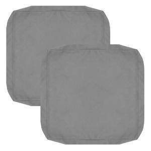 lot 20386 image: FLYMEI Patio Cushion Covers 19x19x3 Waterproof Outdoor Cushion Cover Replacement 2Packs Outdoor Seat Cushion Slipcover for Rattan Chair Sofa, Grey