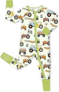 lot 2199 image: Reshinee 18 to 24 months bamboo vice coat baby tractor onesie