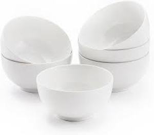 lot 5437 image: White Ceramic Bowl Set of six