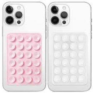 lot 10039 image: Silicone Suction Phone Stand 2-Pack Clear