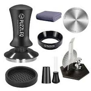 lot 12393 image: Puzzled Deluxe Coffee Utensils Set with Tamper and Portafilter