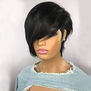 lot 14400 image: RICONEY Short Black Wig for Women