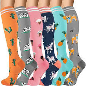lot 14415 image: Compression Socks 6-Pack Assorted Colors and Patterns