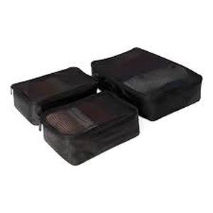 lot 19329 image: Black Mesh Travel Packing Cube Set