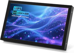 lot 1707 image: JUN-ELECTRON Mini Monitor 7 Inch Screen HDMI, VGA, AV, BNC, 1024 � 600 Small IPS Screen with Built-in Speakers, 178° Viewing Angle LCD Portable Monitor for PCTVDVDCVBS (7 inch - Non Touch)
