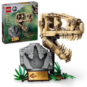 lot 1720 image: LEGO Jurassic World Dinosaur Fossils T Rex Skull Building Toy - Dinosaur Toy for Boys & Girls, Ages 9 Years - Gift for Christmas - Display for Bedroom - 76964