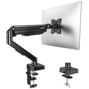 lot 1723 image: Acer Single Monitor Mount, Fully Adjustable Monitor Arm Fits 17 to 34 Inch Screens, Gas Spring VESA Mount with C-Clamp & Grommet Base, Computer Desk Arm with Tilt Swivel Rotate Supports 4.4-19.8 lbs
