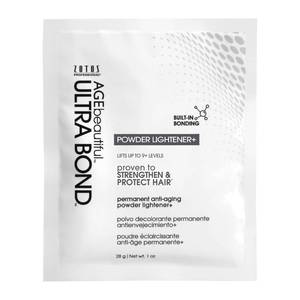lot 2227 image: AGE beautiful Permanent Powder Hair Lightener with Ultra Bond Building  Strengthens, Protects & Nourishes  Lifts up to 9 Levels  For Lightening & Highlights  1 Oz