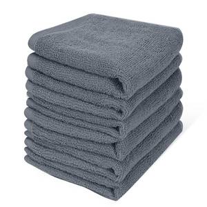 lot 2250 image: Keith Lun 6 Pack 100% Cotton Wash Cloth, 12x12Inch Highly Absorbent and Soft Feel Fingertip Towels, Machine Washable Washcloths for Bathroom, Gym, Hotel, Spa and Kitchen, Grey