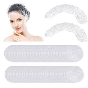 lot 2260 image: 150 PCS Upgrade Disposable Shower Caps. Ceizioes Waterproof Hair Bath Caps. Thickening Shower Cap for Women Kids Girls. Hotel and Hair Salon. Travel Spa. Home Use Beauty Salon