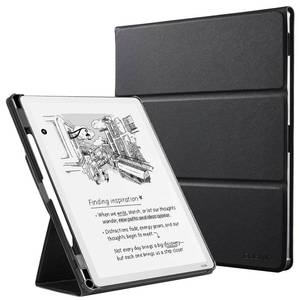 lot 2270 image: CoBak Case for 11 Kindle Scribe 3rd Generation 2025, Kindle Scribe Colorsoft with Two Viewing Angles - All New PU Leather Cover with Auto Sleep Wake, Pen Holder. Black
