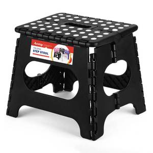 lot 2285 image: ACSTEP Folding Step Stool 11 Inch, Sturdy Plastic Foldable Step Stool for Kids & Adults, Non Slip Lightweight Collapsible Foot Stools Holds 300 lbs, Ideal for Kitchen, Bathroom, Bedroom, Outdoor