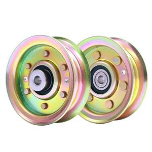 lot 2289 image: Antanekr 173437 532173437 Flat Idler Pulley for Craftsman Lawn Mower Tractor, Mower Pulley Fits Husqvarna Poulan 42 44 Deck Replace 131494 532131494 173438 165888 LT16542 LT18452 LTH1342, 2 Pack