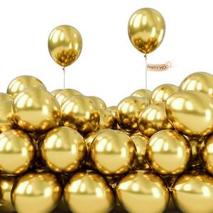 lot 2309 image: PartyWoo Metallic Gold Balloons 50pcs 5 Inch Chrome Gold Latex Balloons for Birthday Graduation Baby Shower Anniversary Wedding Bachelorette Christmas New Year Tea Party Decorations Gold-G129