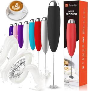 lot 2323 image: Anteday Electric Milk Frother Handheld, Quality Frother Wand for Coffee, Battery Operated (Not included) Drink Mixer Matcha Whisk, Functionality Foam Maker for Frappe Hot Chocolate, Cappuccino, Lattes