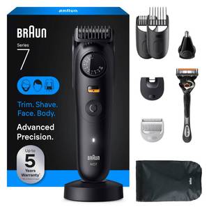 lot 2333 image: Braun Series 7 All-in-One Beard & Body Grooming Kit for Men, Cordless Trimmer, Hair Clippers & Shaver for Face, Hair & Body with Gillette ProGlide Razor, AIO 7535
